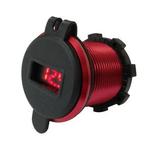 New car and motorcycle metal modified usb car charger QC3.0 smart fast charge mobile phone Voltage display car charger