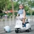 Import New Childrens Electric Toy Scooter Boys Girls Ride On Car Kids Scooter With Music And Light from China