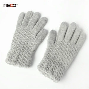 New custom-made warm touch screen gloves plaid gloves gray black gloves