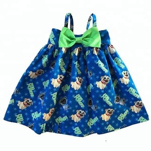 New Design "Beauty with the Beast" Fabrics Sling Dress For Kids Girls.Toddler girls clothing set