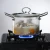 new design borosilicate clear glass cooking pot cookware set with wooden handles