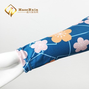 New design fancy printed flower breathable sports volleyball arm sleeves for women