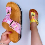 New Design Slippers for Women Fashion Colorful Scales Clip Cork Sole Sandals Summer Sandals Slipper Ladies Shoes Slippers Slides