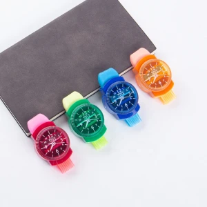 New design watch shape 3 in 1 functions of eraser and brush and pencil sharpener