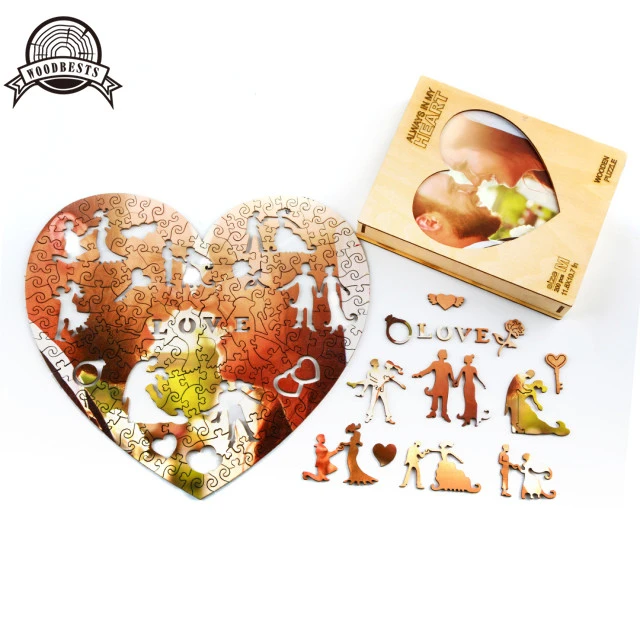 new designs WOODEN puzzles wood jigsaw puzzle  crafts in wood box