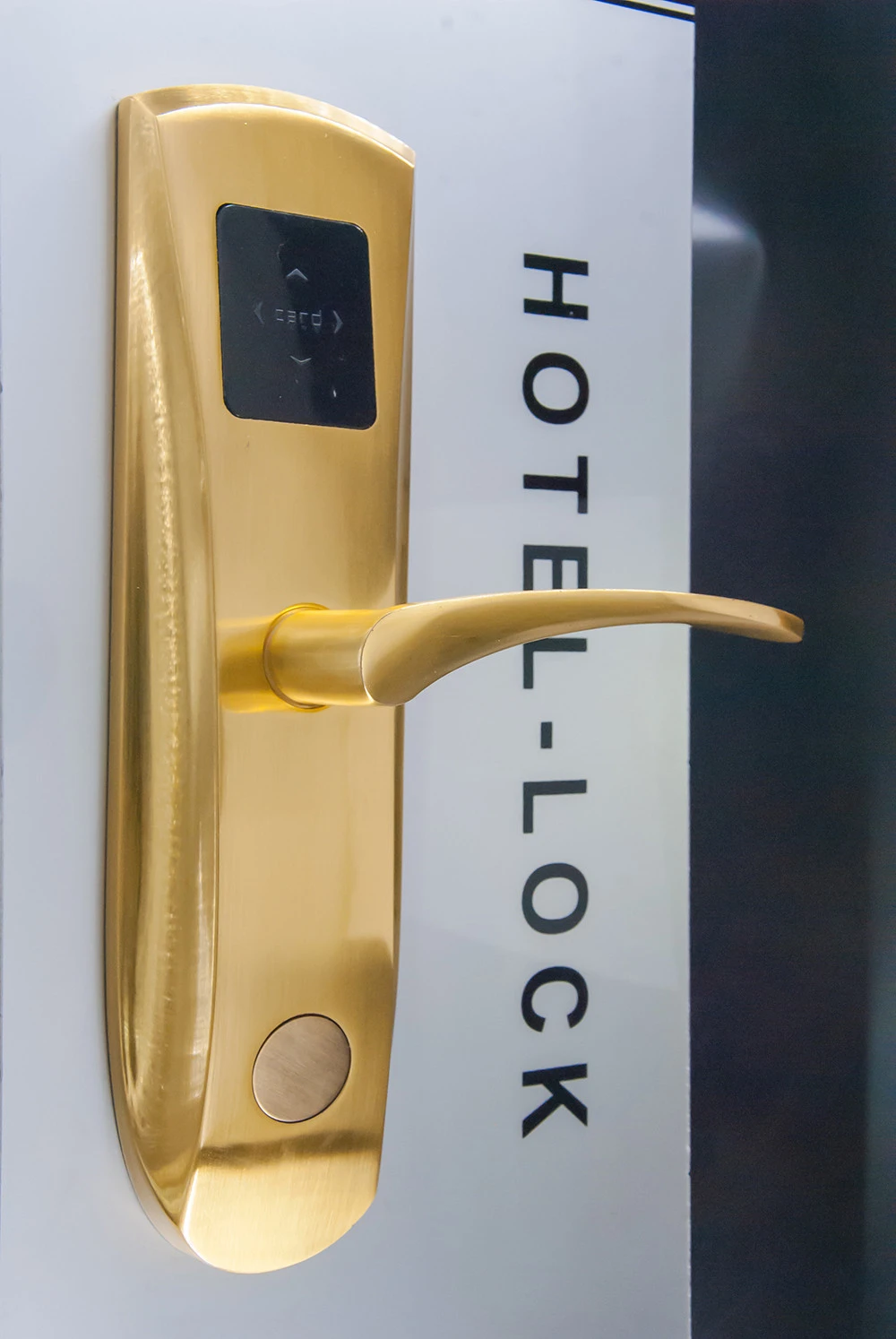 New fashion high quality stainless steel rfid card hotel lock with gold or silver color and free software