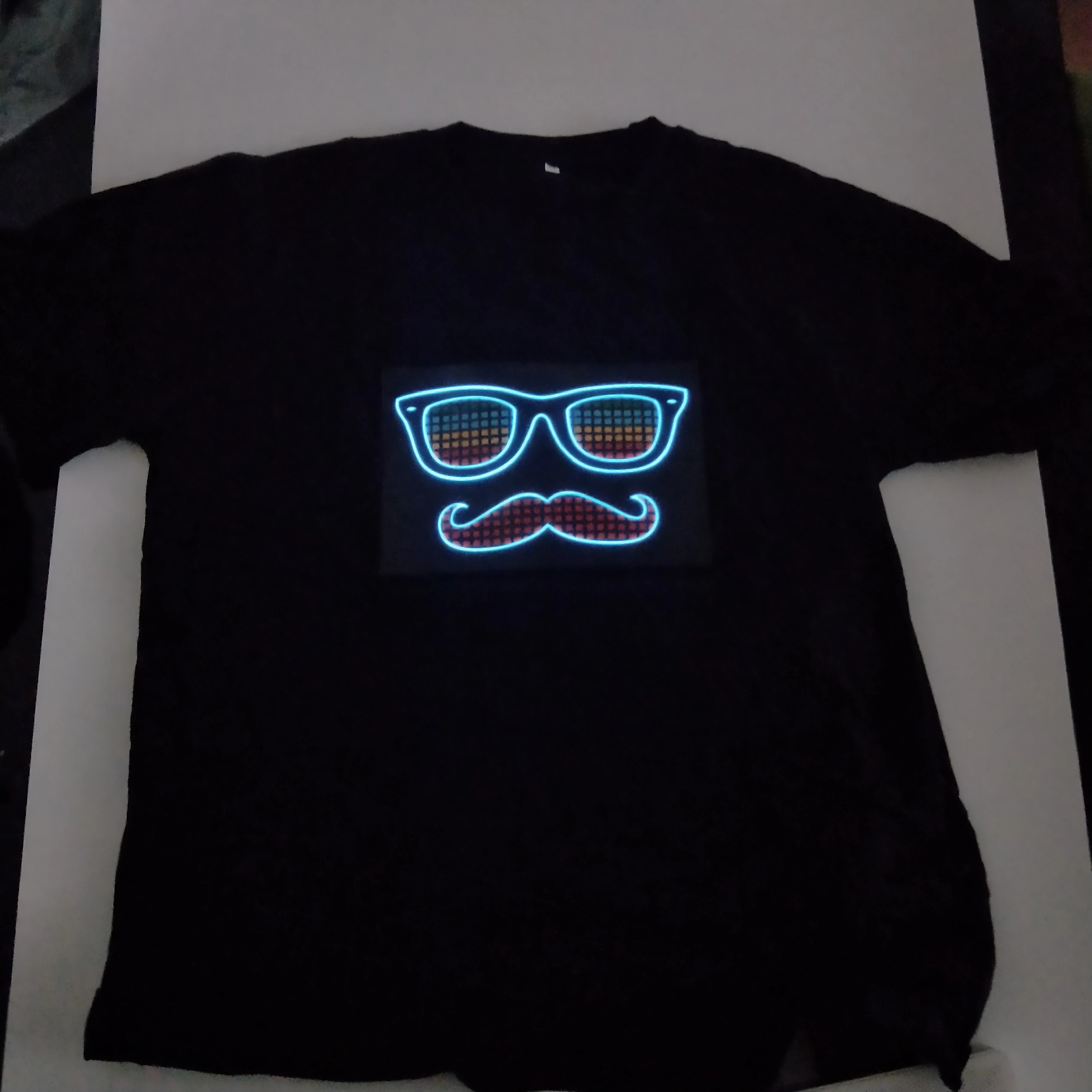 New Fashion Party Led On Voice Activated T-shirt New Voice Controlled Luminous T-shirt EDC