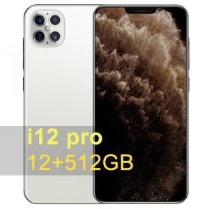 New i12pro mobile phone big screen smart phone HD camera 18MP+48MP mobile phone