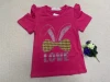 New kids t-shirt embroidered sequin craft baby clothing casual wholesale girls t-shirt and polo shirt