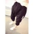 Import new model baby bottoms black color with sky letters plain dyed long style kids harem pants from China