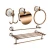 Import new modern simple design zinc alloy chrome bathroom accessory set double robe hook from China
