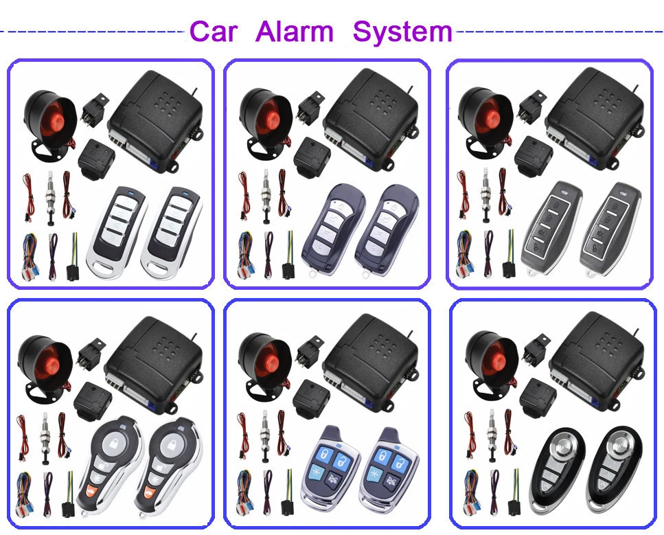 New One Way Car Vehicle Alarm Security Protection System with 2 Remote Control M100-T205  in South American market