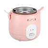 New Product Aluminium Alloy 200W Pink Mini Rice Cooker Electric for Home