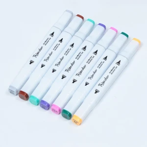 New product colored drawings marker dual tips permanent pens for Art