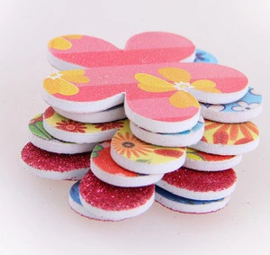 New Style Cute Double Sided Printed EVA Flower Shape Sponge Nail File For Nail Tool