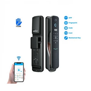 New WiFi Security Fingerprint RFID Digital Automatic Keyless Smart Door Lock With Camera Doorbell
