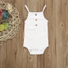Newborn Infant Clothing Toddler Boys Girls Sleeveless 100% Cotton solid  Bodysuits Baby Romper