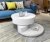 Import Newest Round high gloss folded extend swivel modern tea center coffee table from China