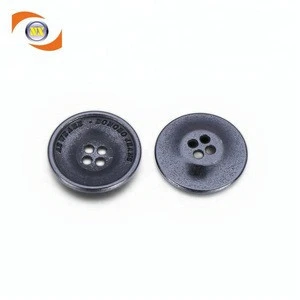 No MOQ Factory supply 4 hole antique alloy sew button with logo