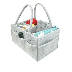 Nursery Storage Bin and Car Organizer diaper bag & caddy for Diapers and Baby Wipes