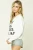 Import OEM factory graphic on front raw cut hem sweatshirts woman clothing from China