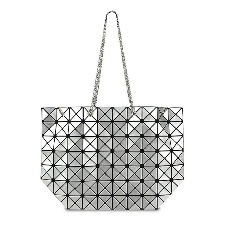 OEM Fashion Luminous Geometric Women Hand Bags Pu Leather  Ladies Shoulder Hand Bags