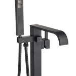 OEM Service Bath Tub Standing Faucet Black  Bath Shower Mixer With  Floor Bath Mixer