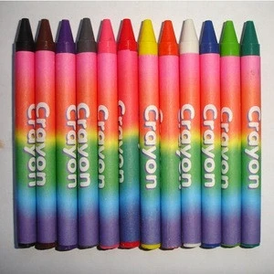 OEM Wholesale Popular Kids 12 Classic Color Non-Toxic Paraffin Wax Crayons