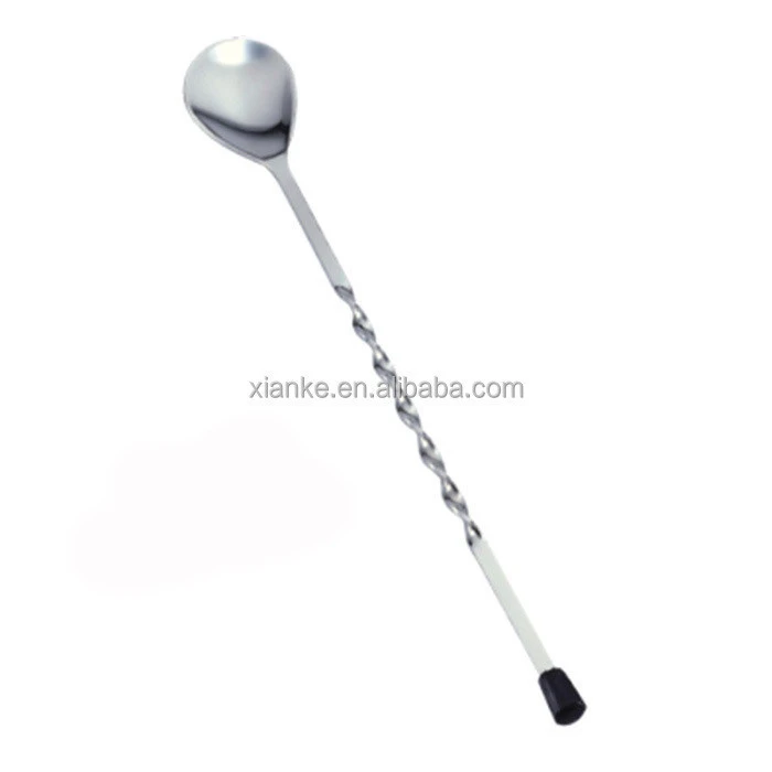 OEM wholesale stainless steel cocktail shaker bar accessories measuring SS spoon long bar spoon
