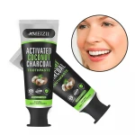 Organic Activated Coconut Charcoal Toothpaste Teeth Whitening Removes Stains Dental Bleaching White Teeth Blanqueador De Dientes