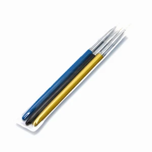 Origin Source White Plastic Rod Nail Art Drawing Pen Nail Brush Nail Art Brush 3 Hook Line Pen Spot Wholesale