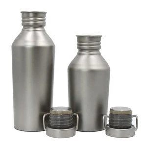 Outdoor Camping And Hiking Metal Sports Water Bottle 600ml 820ml Titanium Bottle With Custom Logo