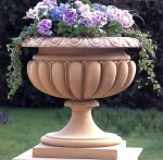 Outdoor Decorative GRC/GRG fiberglass Cement Pot For Park Decoration