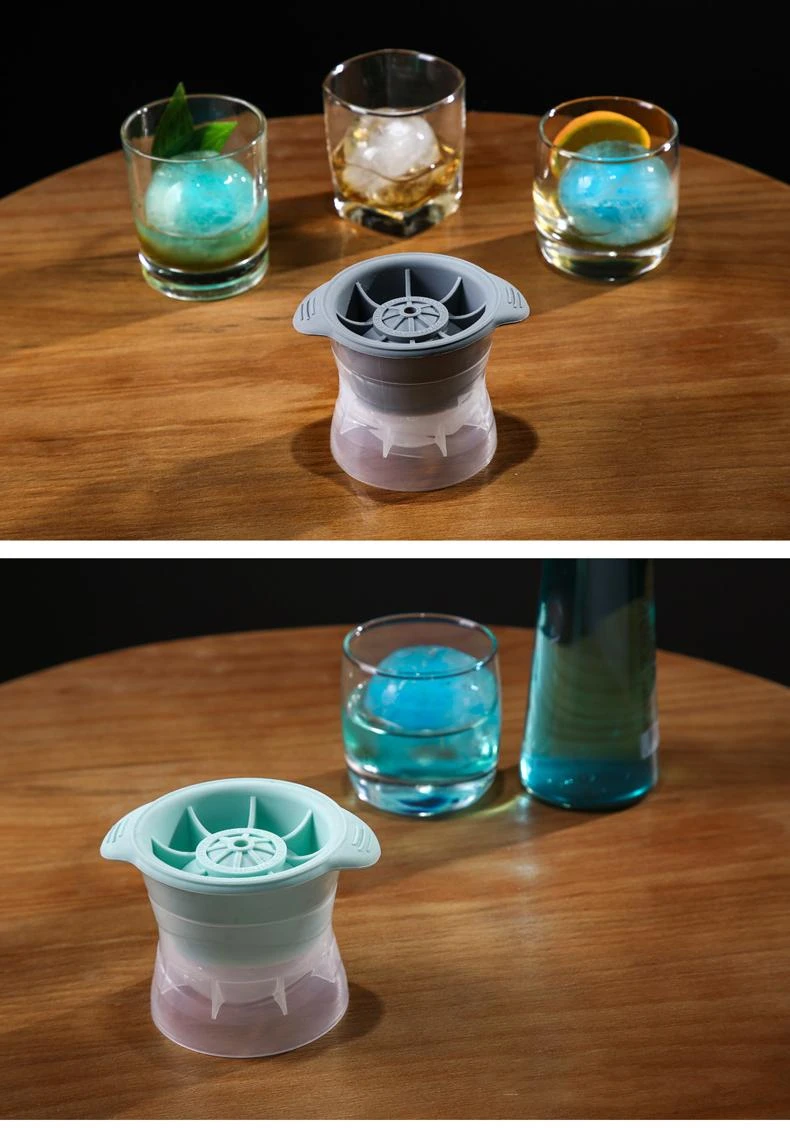 P1283 Home kitchen round DIY whiskey ice mold silicone ice cube tray