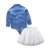 Import parent-child outfit  mother and daughter denim coat+tutu dress 2 pcs mommy and me family clothes set girl from China