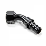 Performance 30 Degree Elbow Fuel Oil Water Gas Line AN Push On Lock Hose End Fitting Aluminum Black