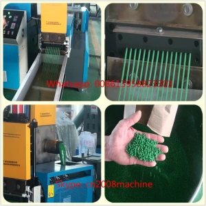 PLA material waste two stage recycling machine for plastic PE,pp Film and bag