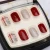 Import Plaid Red wine Acrylic Artificial Nails False Custom Packaging  Artificial Fingernails press on  nails Nail Tips from China