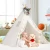 Import Play tent triangle wooden sticks folding white cotton childrens play tent indoor and outdoor princess castle tent wholesale from China