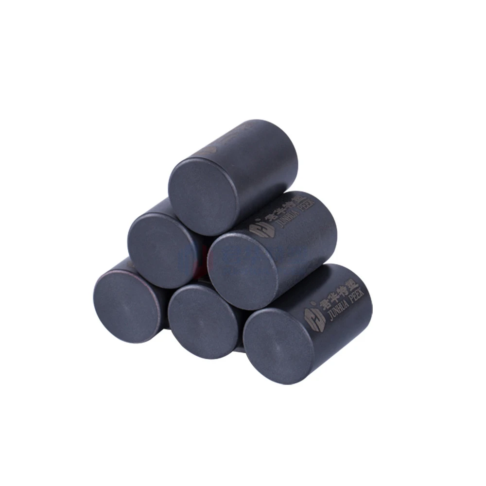 Polyetheretherketone  extrusion rod 10%carbon fiber+10%PTFE+10% Graphite reinforced extrusion bar