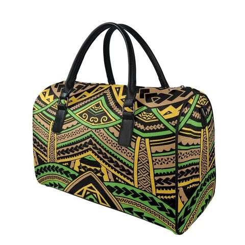 Polynesia Tribal Print Designer Luggage And Travel Bags PU Waterproof Travel Duffel Bag Wholesale Travel Luggage Bags On Sale