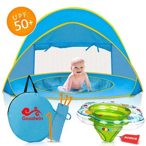 Pop-up Sun Canopy Shelte UV Protection Baby Beach Tent with Pool