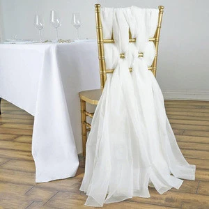 Popular wedding chair sash hood for wedding decoration