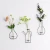 Import popular wrought iron glass vase simple modern office table top wrought iron vase decorative applique custom from China