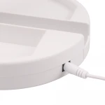 Portable Led Makeup Mirror Silver Cosmetic Mirror Folding Pocket Mirror with Lights