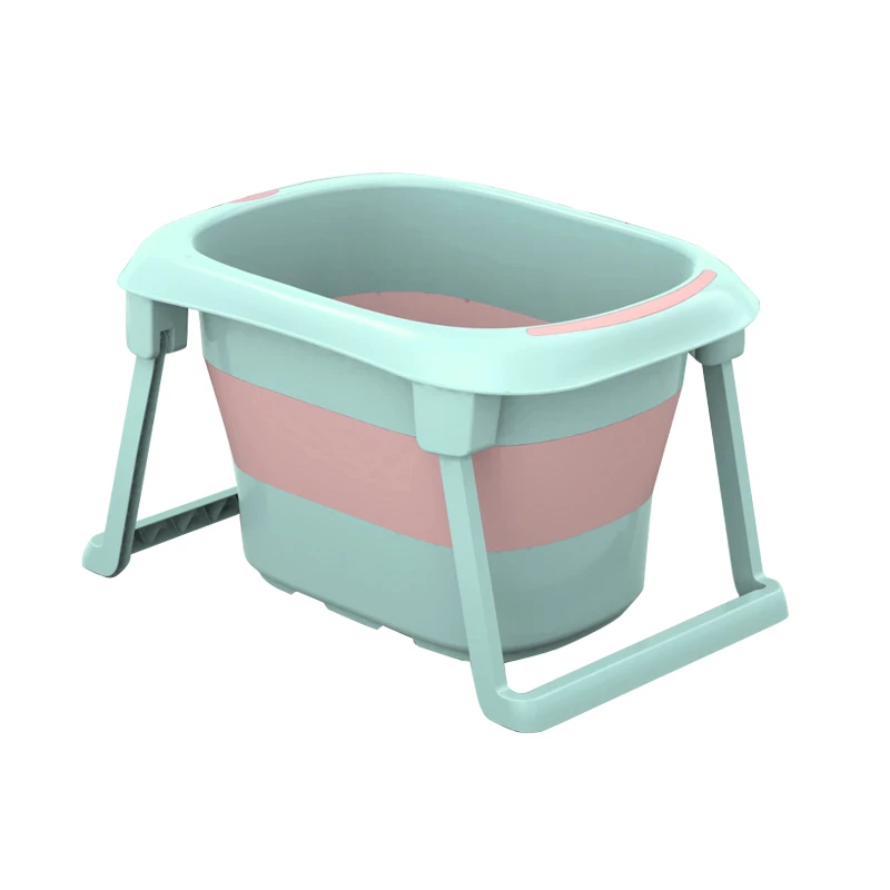 Portable plastic baby foldable bathtub/ good quality infant bath tub with seat