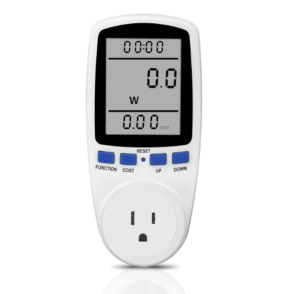 Power Meter Plug Electricity Usage Monitor Watt Volt Amps  Consumption Analyzer with Digital LCD Display  Overload Protection