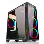 Powertrain Graphics Cards Computer Hardware Desktops Side Panel Glass Steel Plate ATX/M Gaming Computer Case