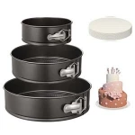 Premium Non-stick Detachable Bakeware Cheesecake Cake Pan with 50 Pcs Parchment Paper Liners