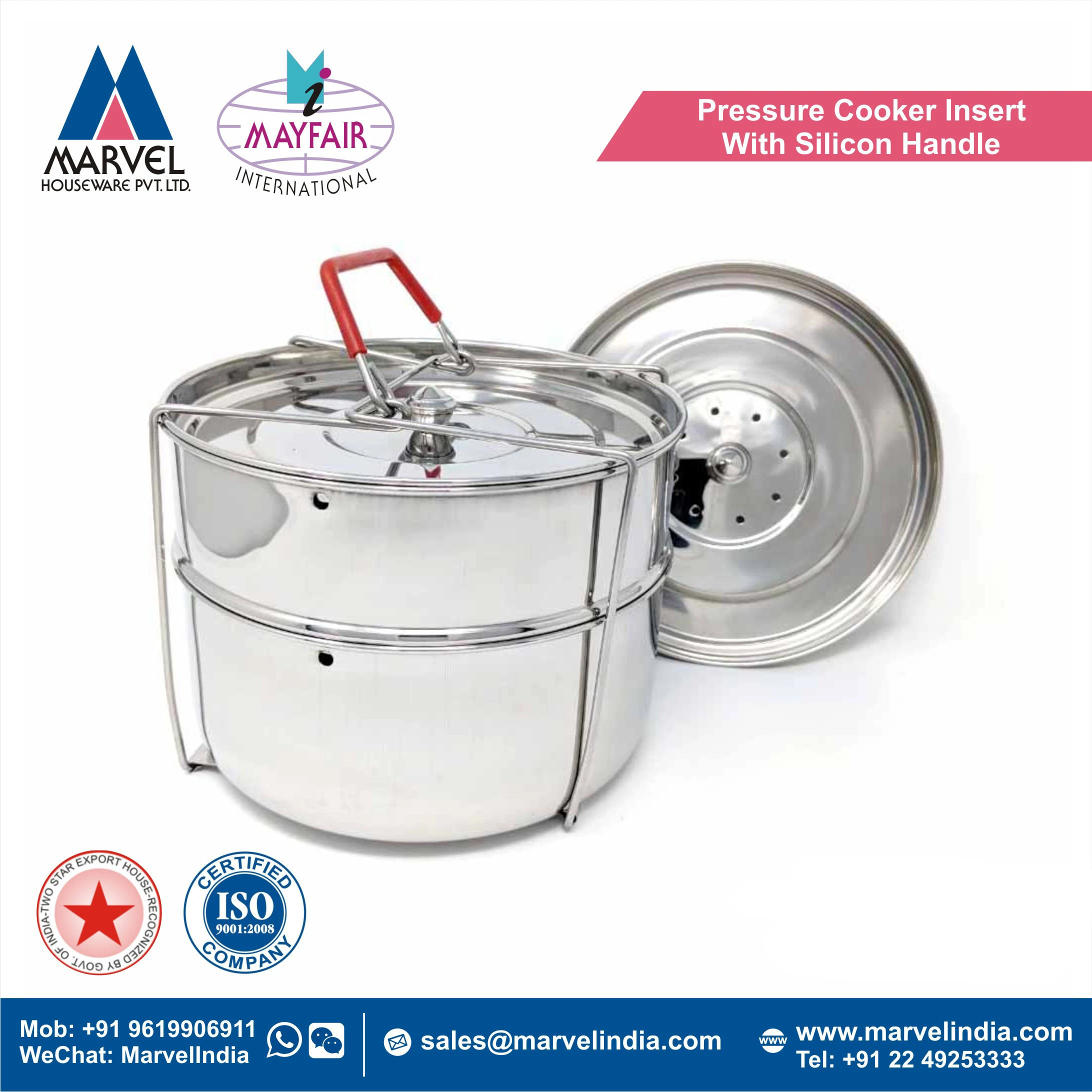 Pressure Cooker Insert With Silicon Handle